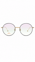 RN MOD 4769 Black & Rose Gold Round Wire Eyeglasses (52mm)