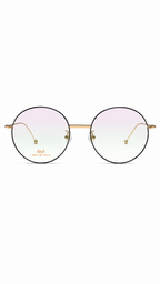 RN MOD 4769 Black & Rose Gold Round Wire Eyeglasses (52mm)