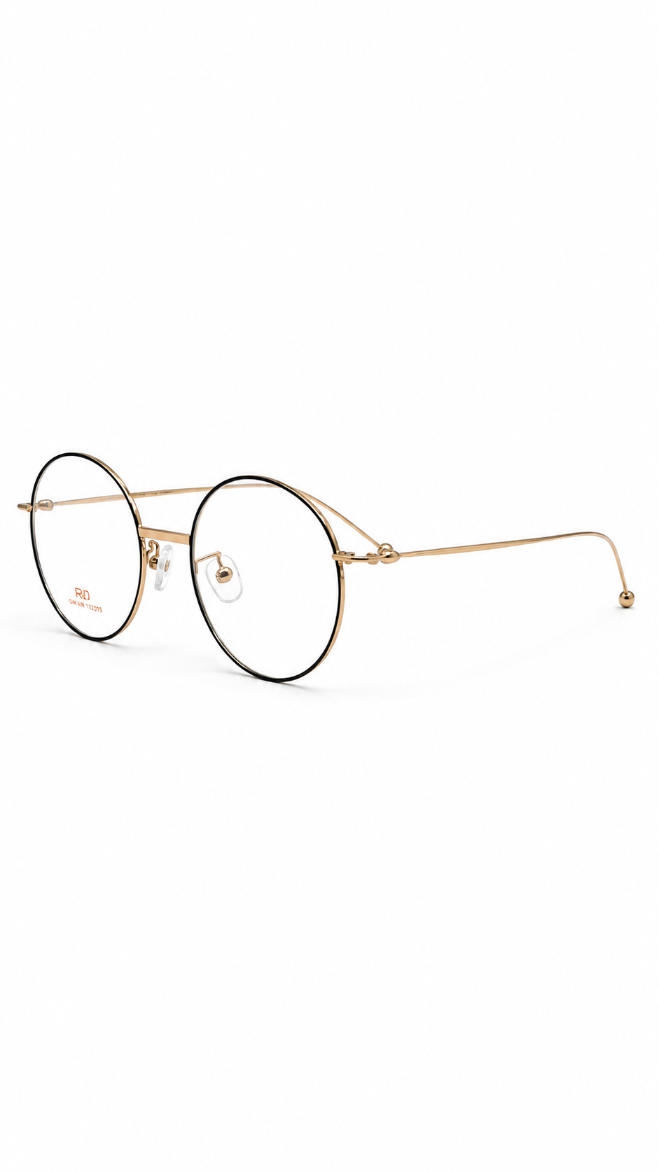 RN MOD 4769 Black & Rose Gold Round Wire Eyeglasses (52mm)