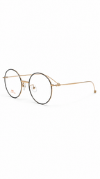 RN MOD 4769 Black & Rose Gold Round Wire Eyeglasses (52mm)