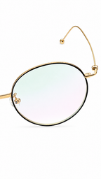 RN MOD 4769 Black & Rose Gold Round Wire Eyeglasses (52mm)