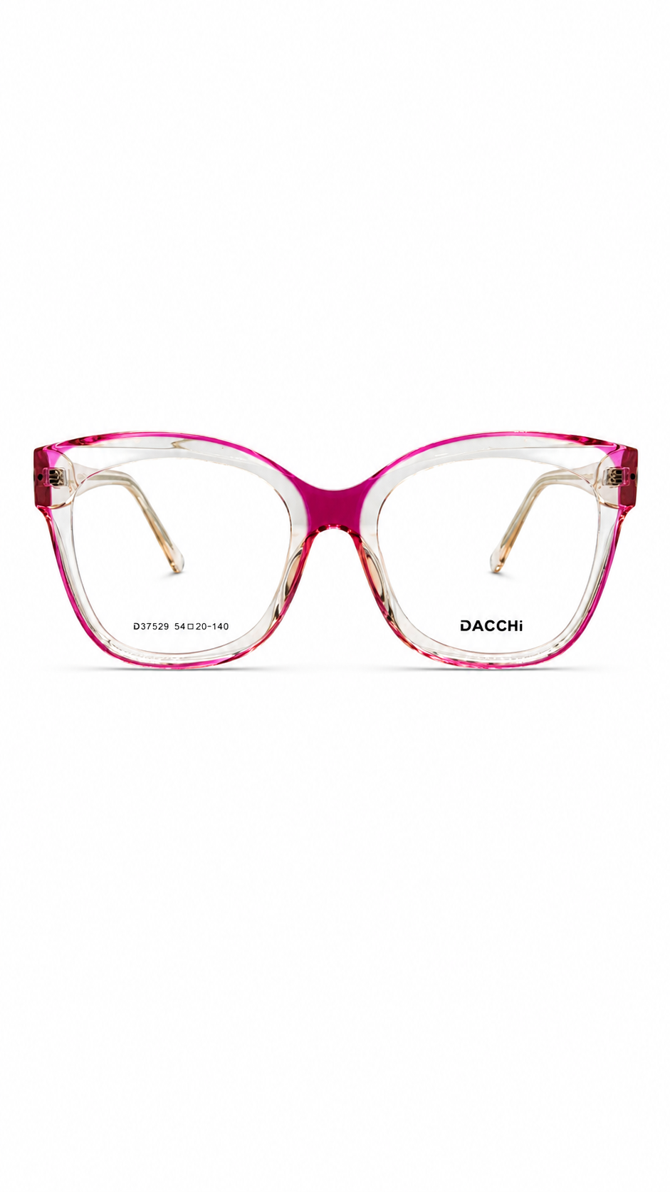 DACCHi D37529 Clear & Pink Oversized Women's Eyeglasses (54mm)