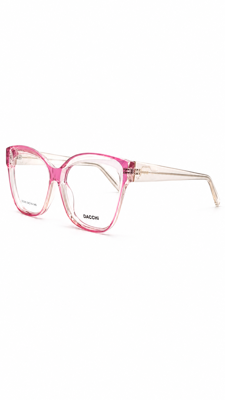 DACCHi D37529 Clear & Pink Oversized Women's Eyeglasses (54mm)