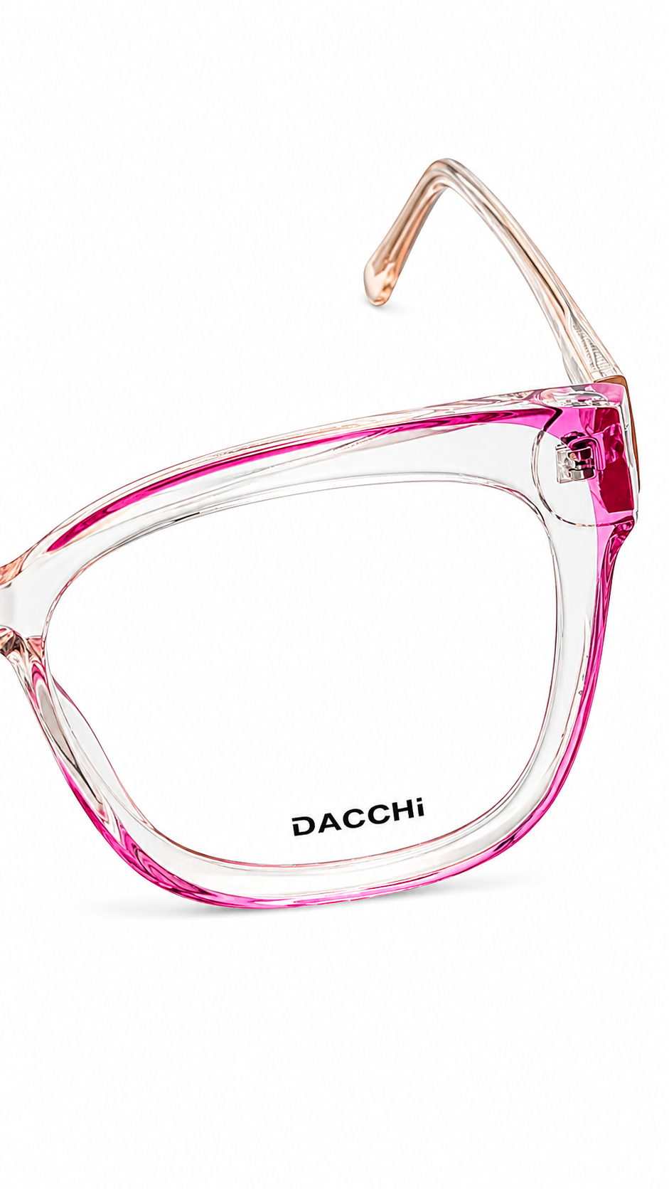 DACCHi D37529 Clear & Pink Oversized Women's Eyeglasses (54mm)