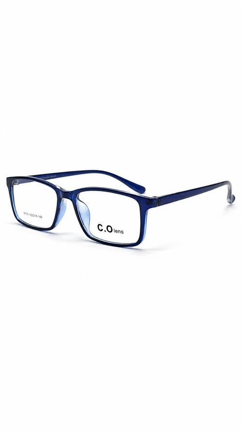 C.O Lens 6019 C07 Electric Blue Rectangular Eyeglasses (52mm)