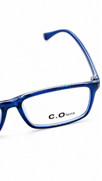C.O Lens 6019 C07 Electric Blue Rectangular Eyeglasses (52mm)