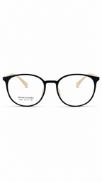 6830 C35 Korean Design Lightweight Black & Honey Beige Optical Frame