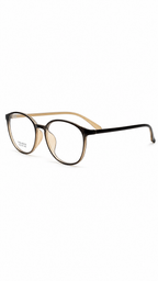 6830 C35 Korean Design Lightweight Black & Honey Beige Optical Frame