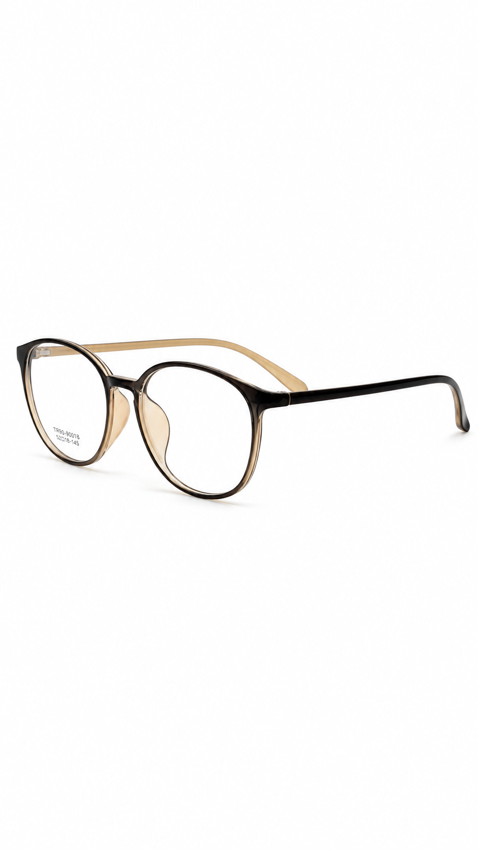 6830 C35 Korean Design Lightweight Black & Honey Beige Optical Frame