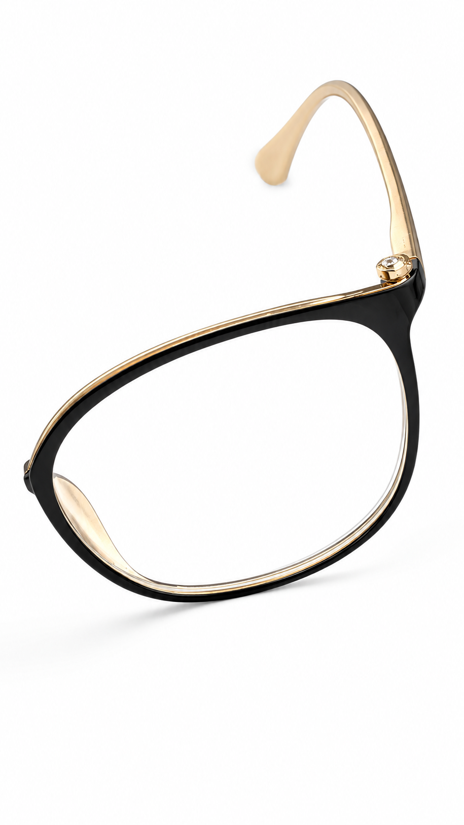 6830 C35 Korean Design Lightweight Black & Honey Beige Optical Frame