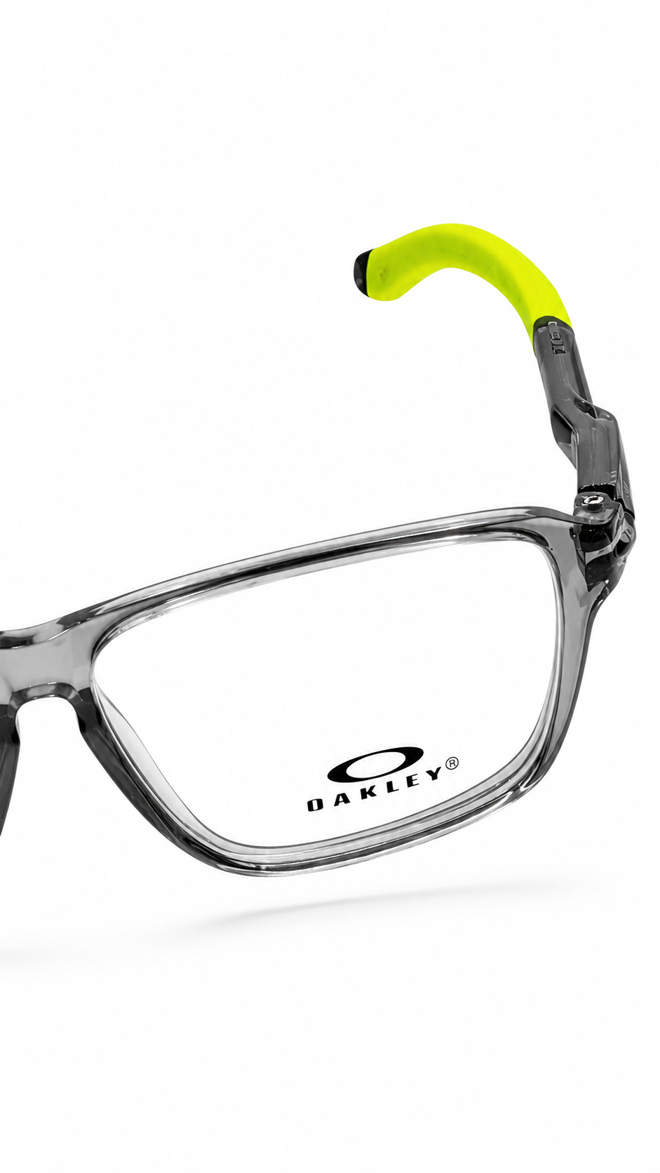 Oakley 9807 Translucent Smoke Grey & Neon Green Rectangular Eyeglasses (54mm)