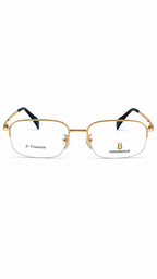 YINGHUANGBOJUE 6642 C1 Gold Beta-Titanium Half-Rim Eyeglasses (56mm)