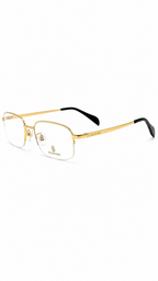 YINGHUANGBOJUE 6642 C1 Gold Beta-Titanium Half-Rim Eyeglasses (56mm)