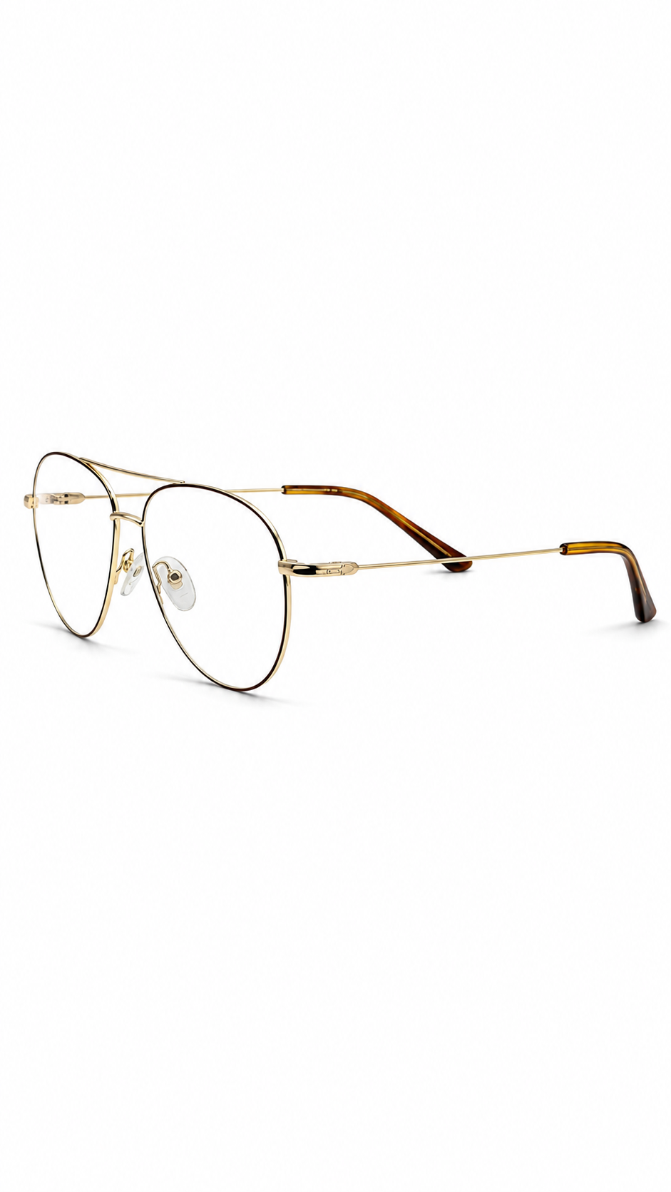 PO-1144 C3 Gold & Black Aviator Optical Frame (55mm)