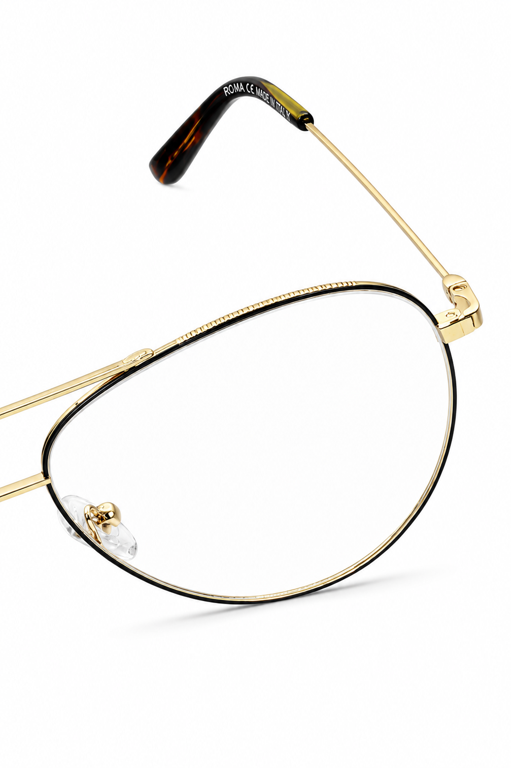 PO-1144 C3 Gold & Black Aviator Optical Frame (55mm)