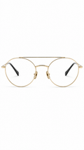 MA0002-300200-101 Gold Double-Bridge Round Aviator Eyeglasses