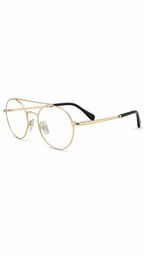 MA0002-300200-101 Gold Double-Bridge Round Aviator Eyeglasses