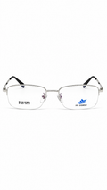 FFF Eyewear B-5001 Silver Rubber Titanium Half-Rim Eyeglasses (53mm)