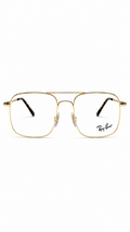 Ray-Ban RB 6434 2500 Gold Double-Bridge Navigator Eyeglasses (55mm)