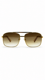 Louis Vuitton Attitude Pilot Sunglasses Gold Frame Brown Gradient Lenses Z0259U