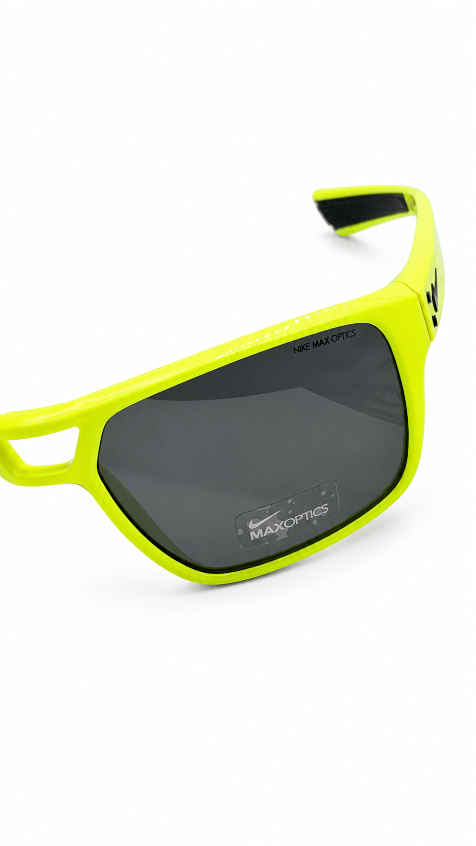 Nike Max Optics Volt Yellow Sport Sunglasses with Dark Grey Lenses