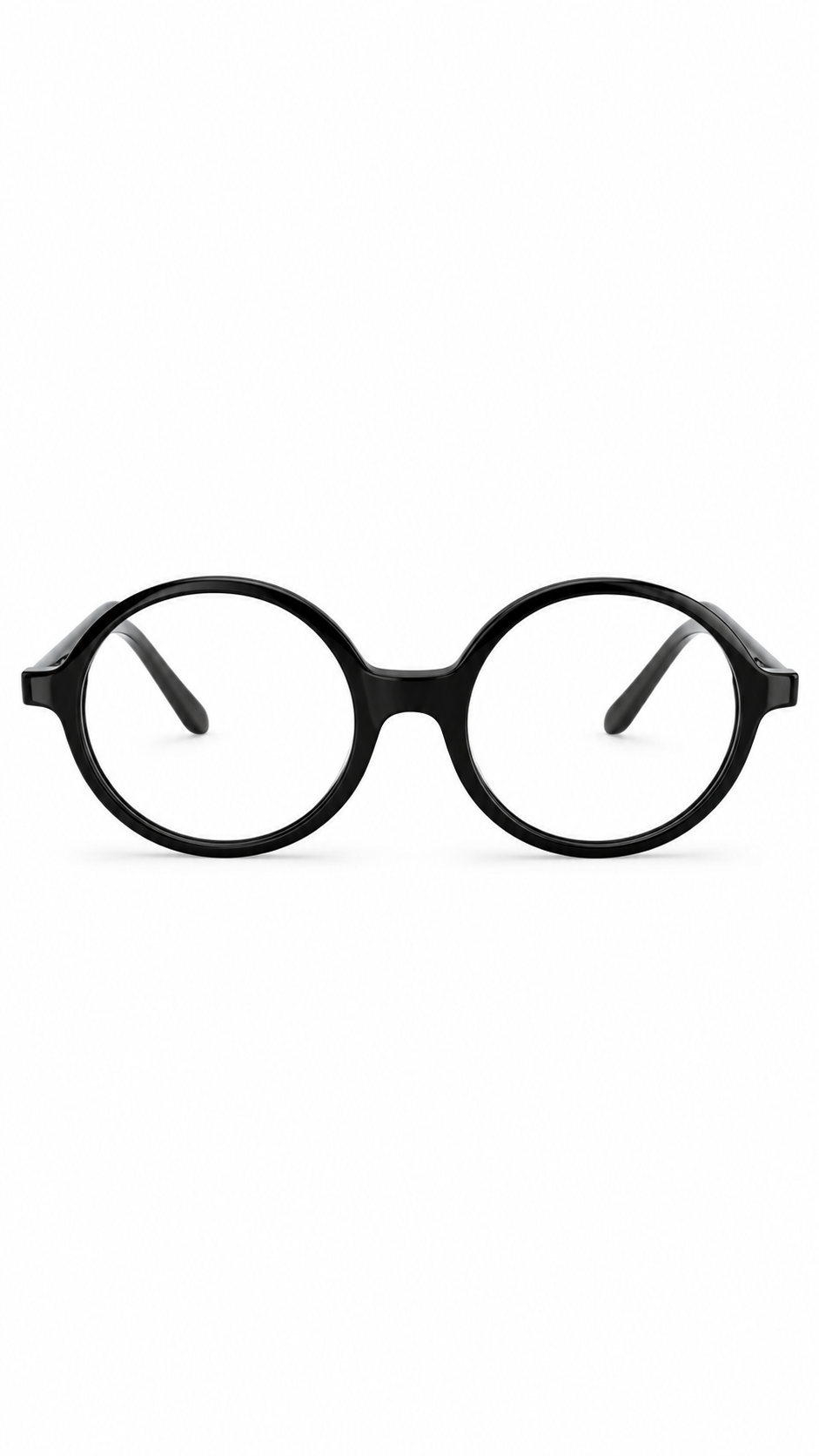 BA8022 C1 Glossy Black Round Optical Glasses (42-16-130)