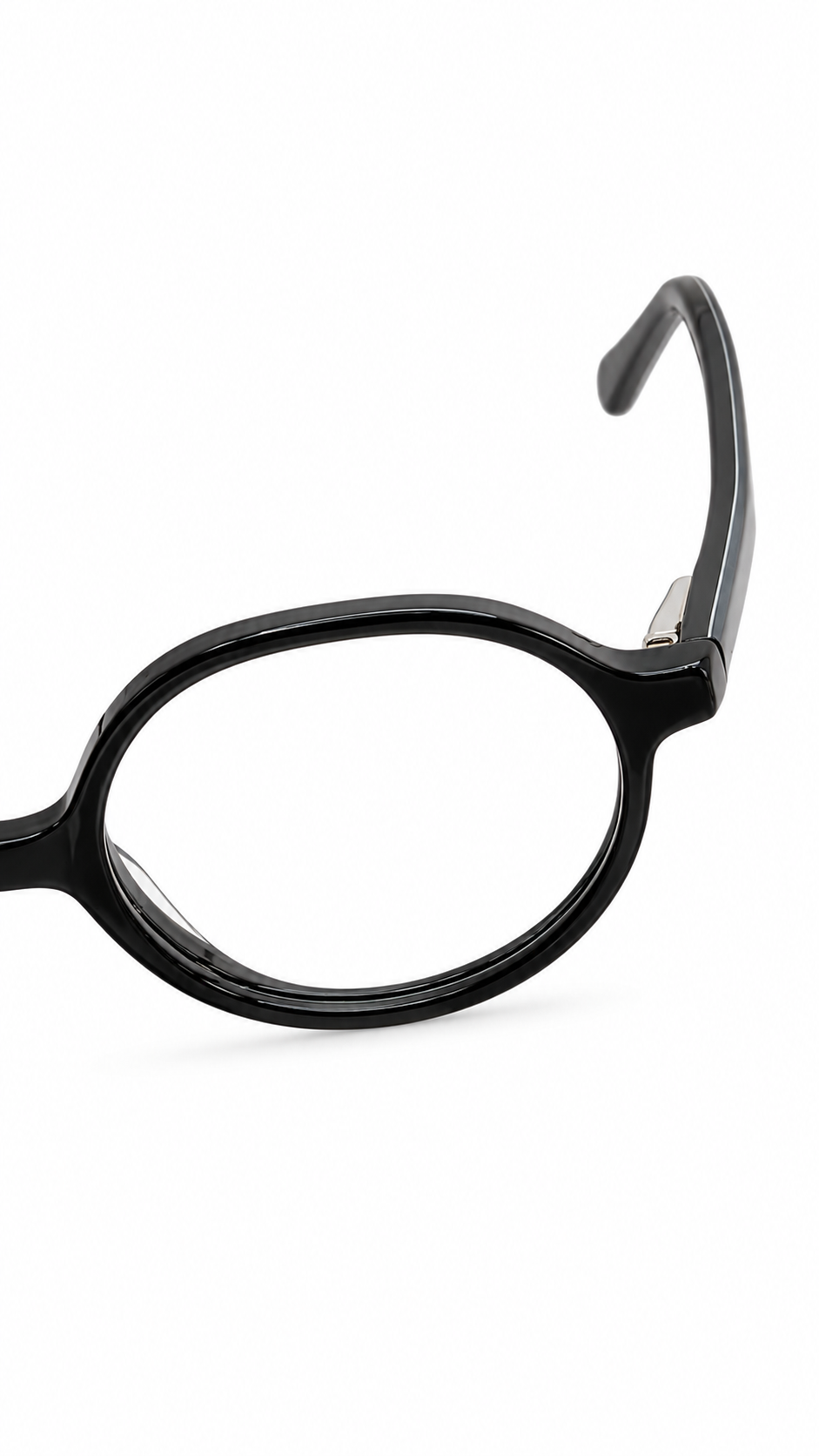 BA8022 C1 Glossy Black Round Optical Glasses (42-16-130)