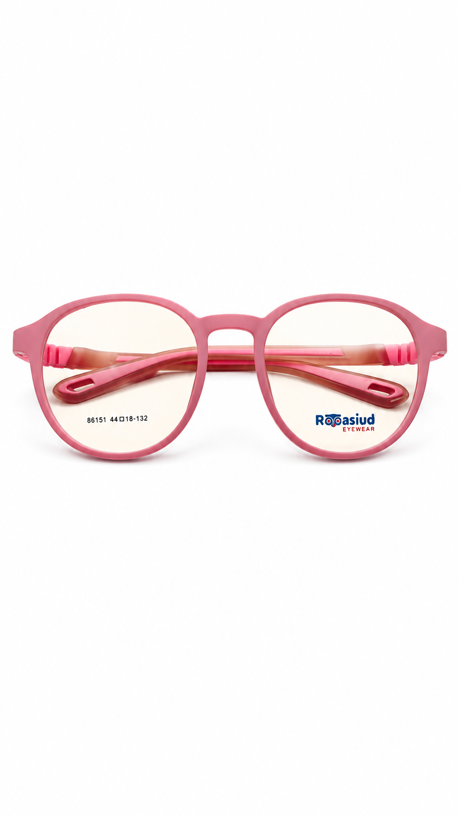Secrositud 86151 Matte Pink & Coral Kids Flexible Oval Eyeglasses (44-18-132)