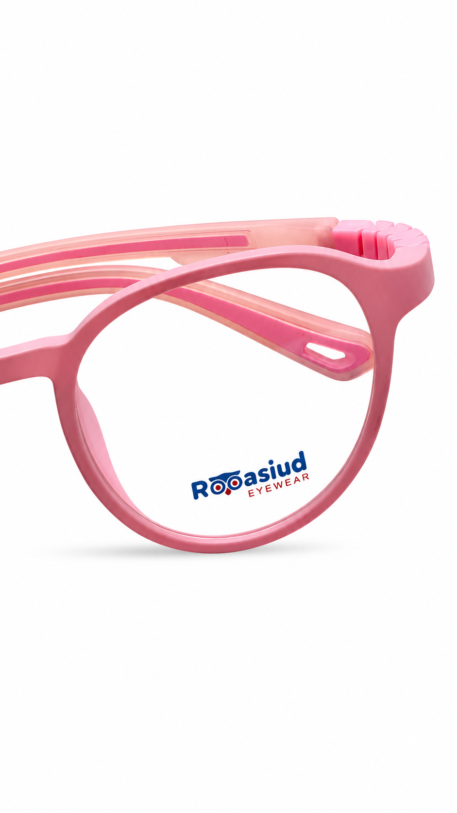 Secrositud 86151 Matte Pink & Coral Kids Flexible Oval Eyeglasses (44-18-132)
