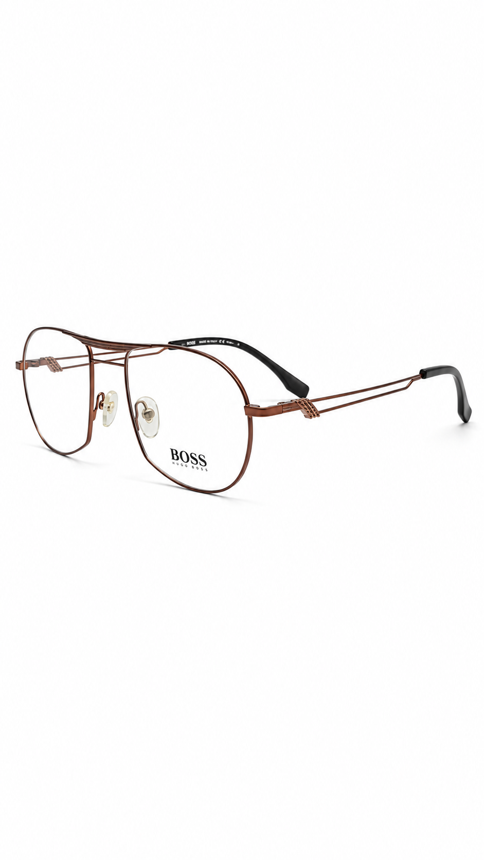 BOSS Hugo Boss 22080J COL.04 Copper Metallic Aviator Eyeglasses (53mm)