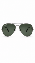 Ray-Ban RB3025 004/58 Gunmetal Polarized Aviator Large Metal 62mm Sunglasses