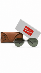 Ray-Ban RB3025 004/58 Gunmetal Polarized Aviator Large Metal 62mm Sunglasses