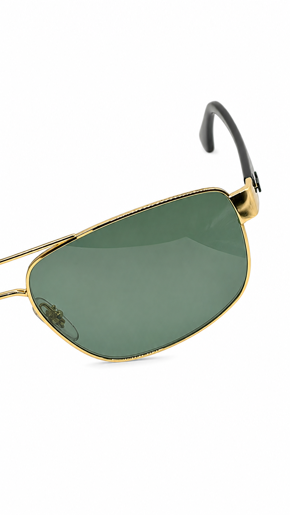 Ray-Ban RB3663 001/31 Gold Metal Double Bridge 60mm Green Lens Sunglasses