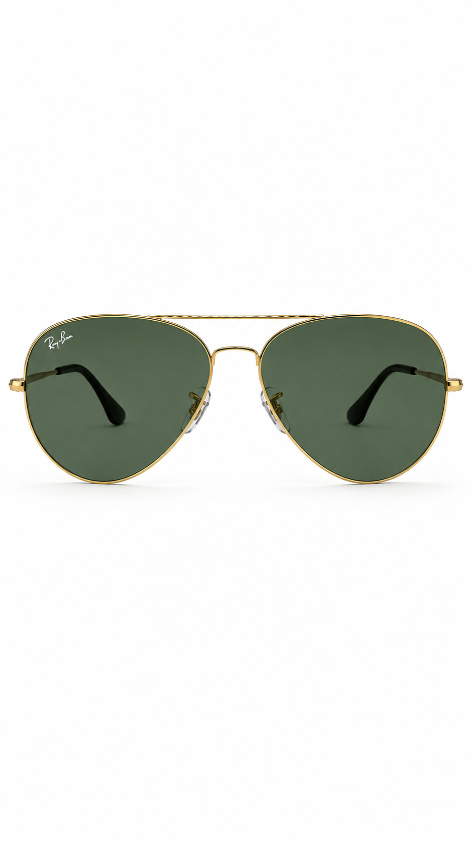 Ray-Ban RB3025 004 Gunmetal Aviator Large Metal 62mm G-15 Green Sunglasses