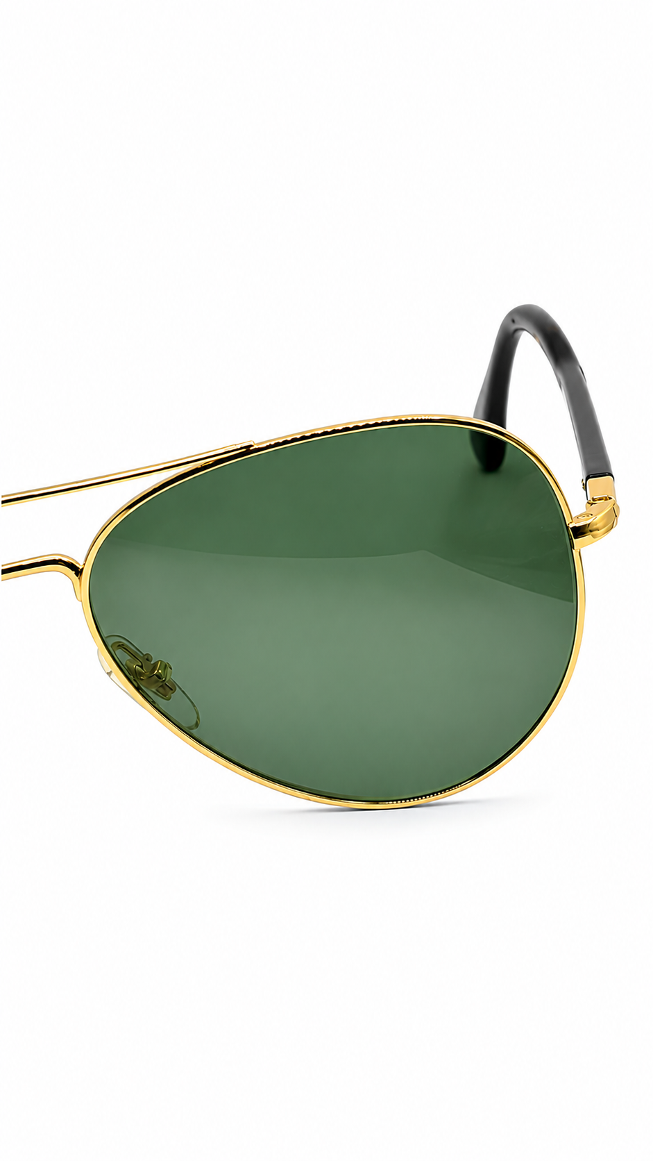 Ray-Ban RB3025 004 Gunmetal Aviator Large Metal 62mm G-15 Green Sunglasses