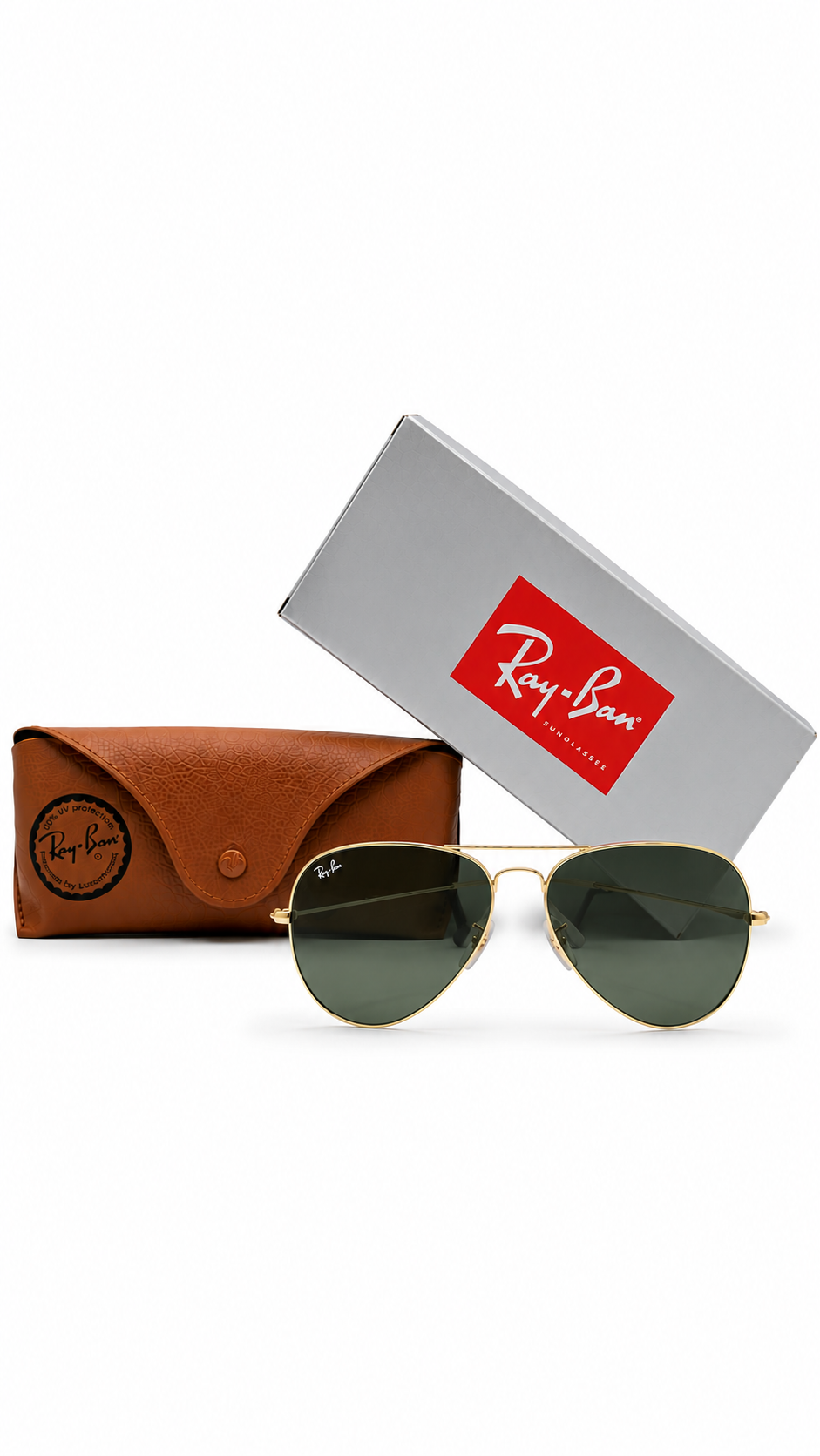 : Ray-Ban RB3025 001/58 Gold Aviator Large Metal 62mm Polarized G-15 Green Lens Sunglasses
