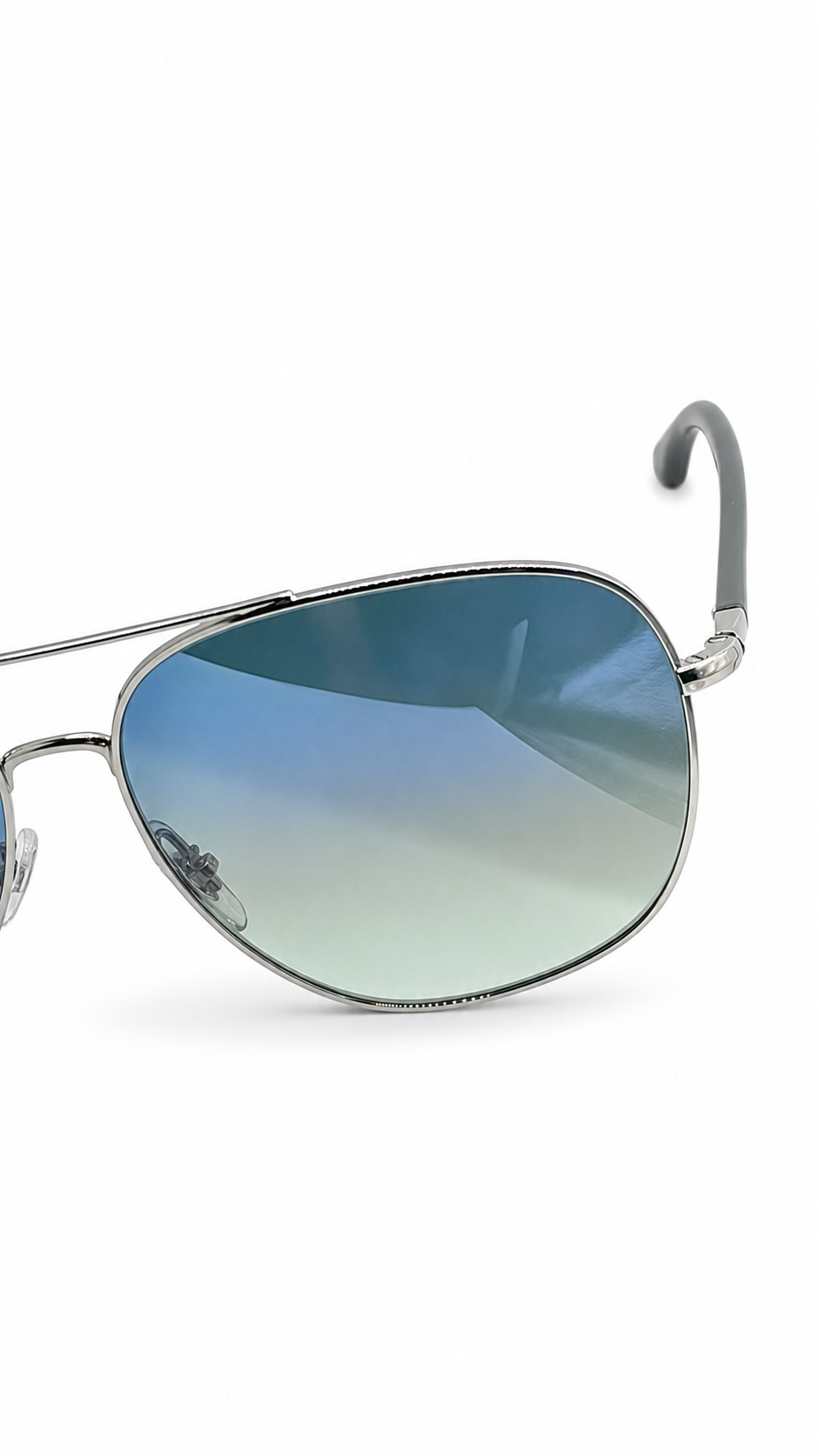 Ray-Ban RB3683 004/78 Gunmetal Pilot 59mm Polarized Blue Grey Gradient Sunglasses