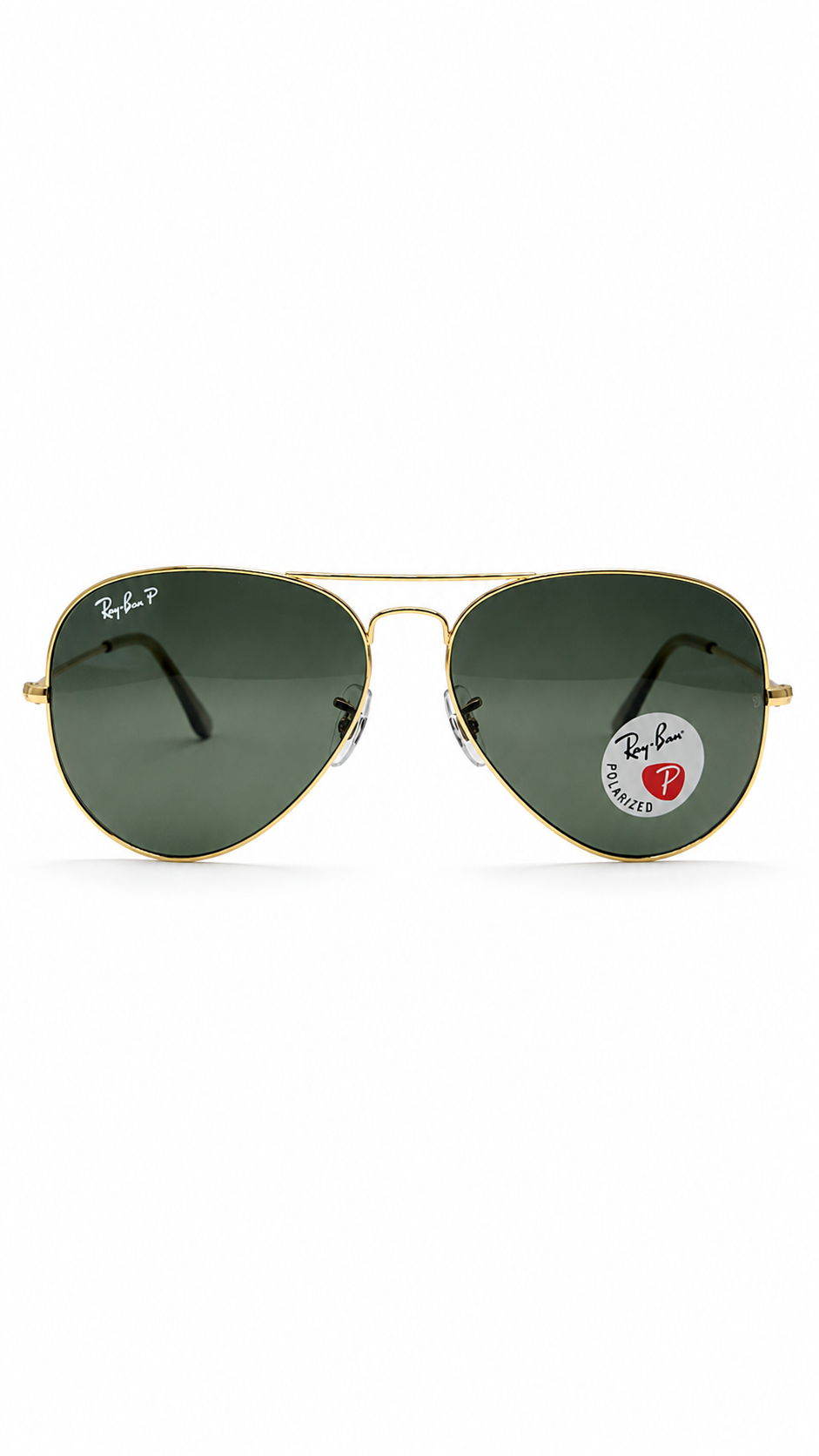 Ray-Ban RB3025 001/58 Gold Aviator Large Metal II 62mm Polarized G-15 Green Lens Sunglasses