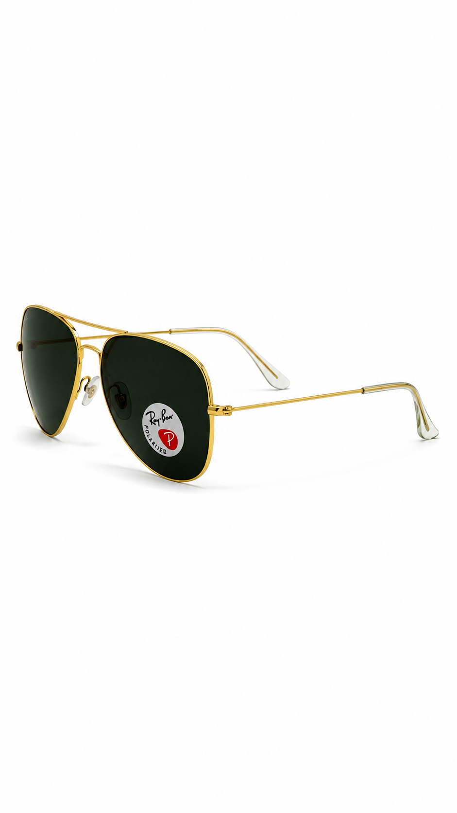 Ray-Ban RB3025 001/58 Gold Aviator Large Metal II 62mm Polarized G-15 Green Lens Sunglasses