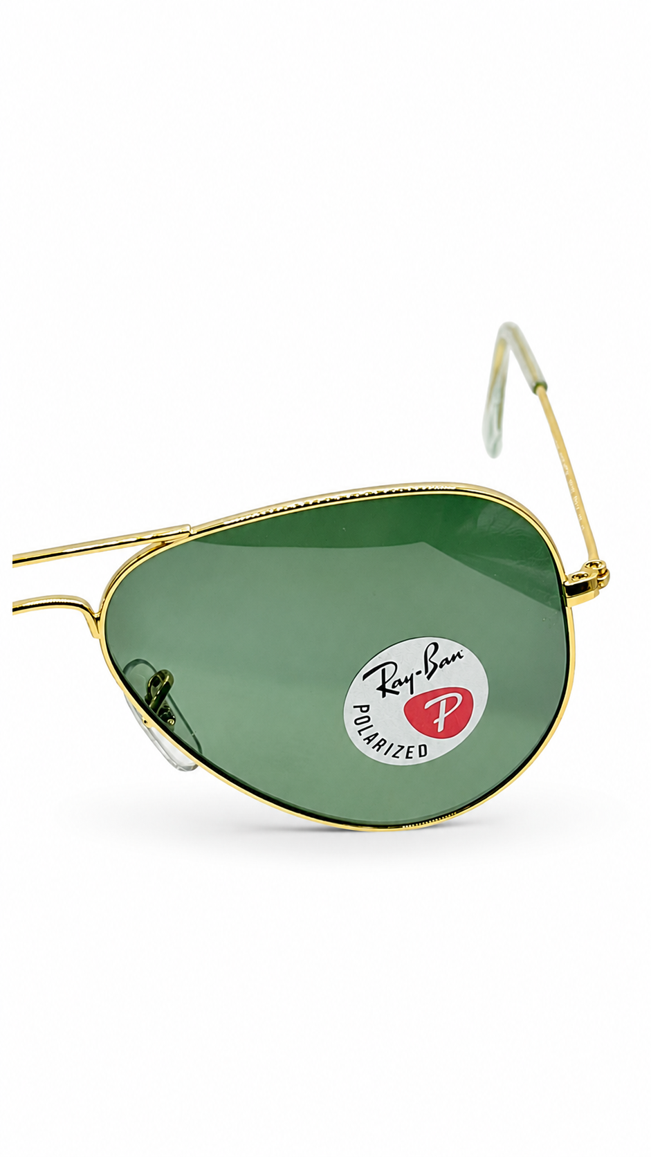 Ray-Ban RB3025 001/58 Gold Aviator Large Metal 58mm Polarized G-15 Green Lens Sunglasses