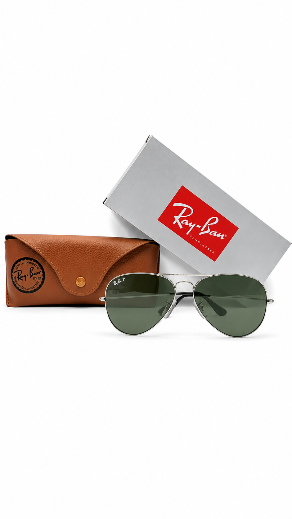 : Ray-Ban RB3025 003/58 Silver Aviator Large Metal 58mm Polarized G-15 Green Lens Sunglasses