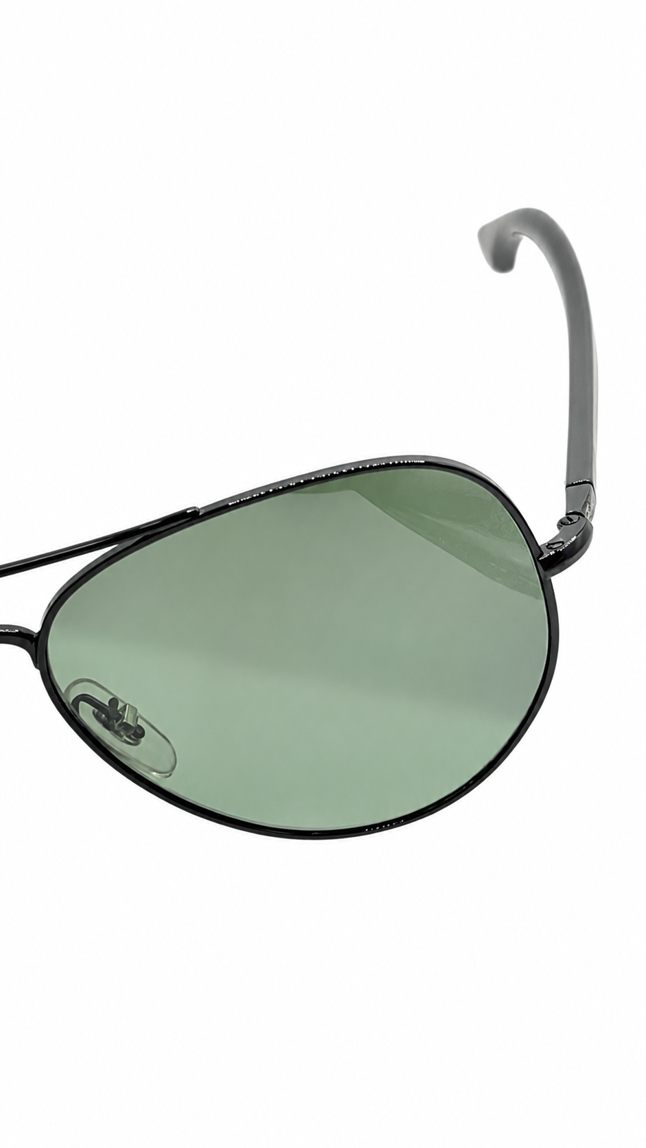 Ray-Ban RB3675 002/58 Black Metal Aviator 58mm Polarized G-15 Green Lens Sunglasses