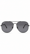 Ray-Ban RB3724D 002/81 Black Geometric Aviator 59mm Polarized Grey Lens Sunglasses