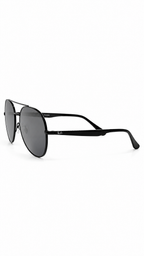 Ray-Ban RB3724D 002/81 Black Geometric Aviator 59mm Polarized Grey Lens Sunglasses