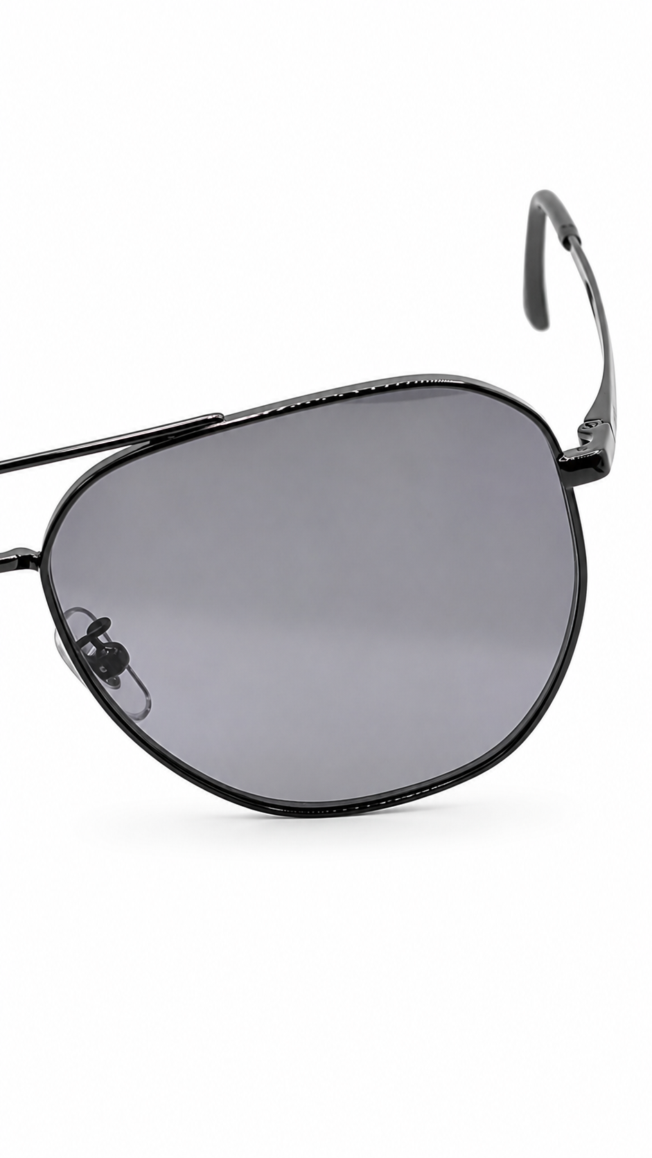 Ray-Ban RB3724D 002/81 Black Geometric Aviator 59mm Polarized Grey Lens Sunglasses