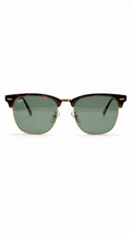 Ray-Ban RB3016F W0366 55mm Clubmaster Oversized Mock Tortoise Gold Frame G-15 Green Lens Sunglasses