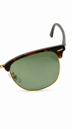 Ray-Ban RB3016F W0366 55mm Clubmaster Oversized Mock Tortoise Gold Frame G-15 Green Lens Sunglasses