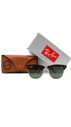Ray-Ban RB3016F W0366 55mm Clubmaster Oversized Mock Tortoise Gold Frame G-15 Green Lens Sunglasses