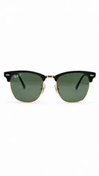 Ray-Ban RB3016 901/58 51mm Clubmaster Black Gold Polarized G-15 Green Lens Sunglasses