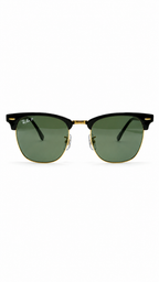 Ray-Ban RB3016 901/58 51mm Clubmaster Black Gold Polarized G-15 Green Lens Sunglasses